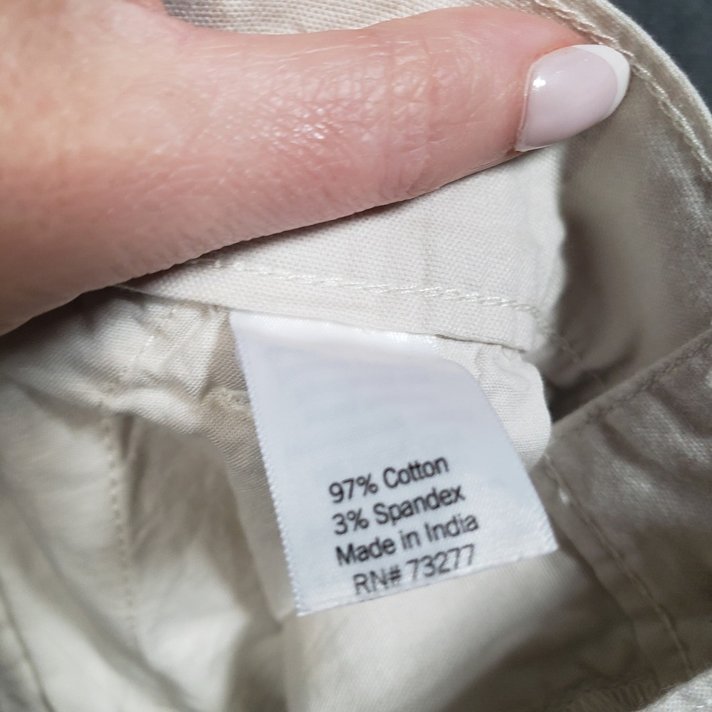 Sonoma Cargo Jogger Pants Womens 14 Beige Cotton Blend Utility Crop - Picture 3 of 10